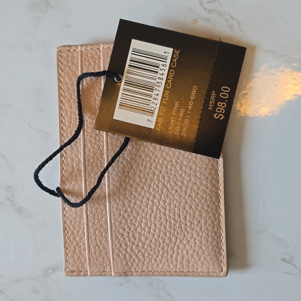 Frye Blush Pink Light Nude Leather Cardholder Wallet BNWT - Picture 4 of 5